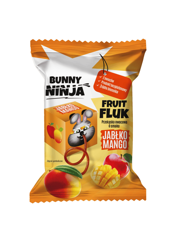 Przekąska owocowa dla dzieci bez dodatku cukru Bunny Ninja Fruit Fluk. 2